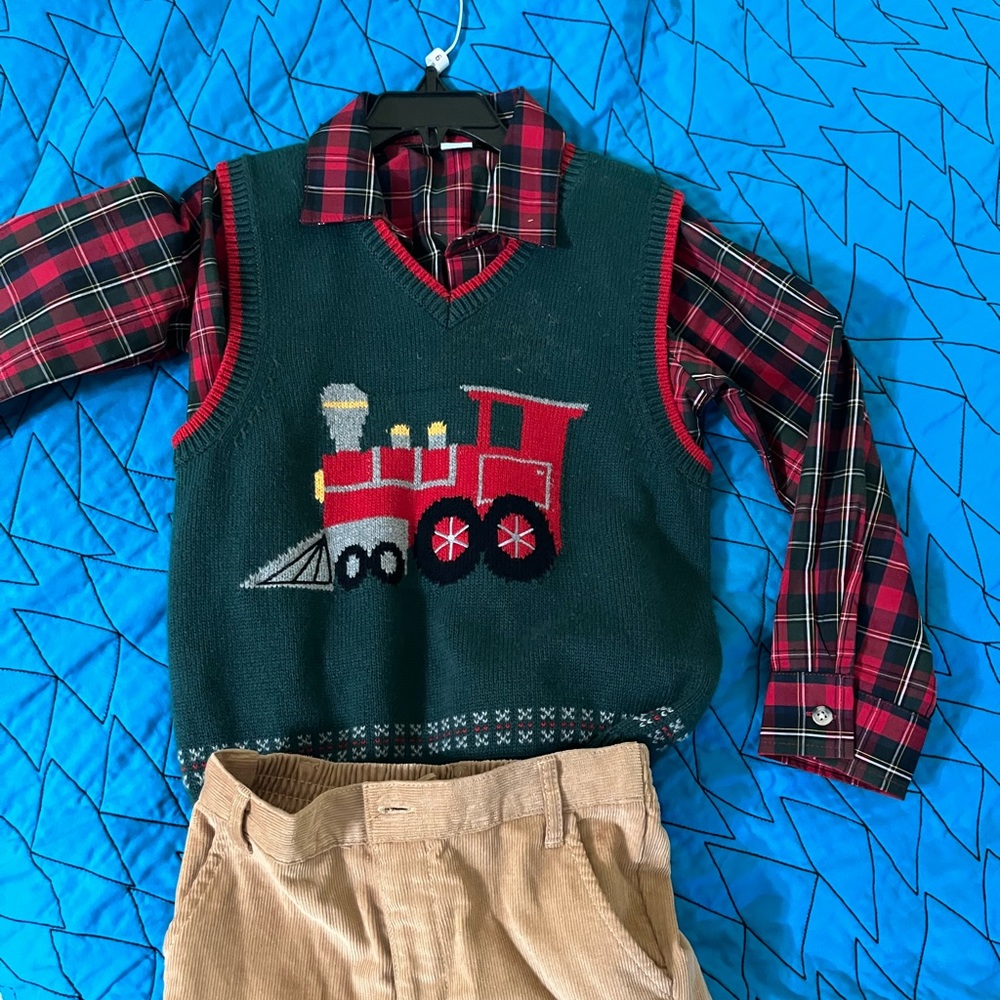 Little boys Christmas/holiday outfit